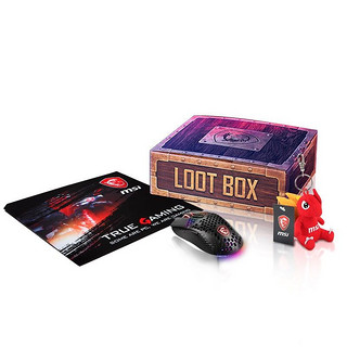 MSI 微星 msi) lootbox 战利箱 赠品 购机可享（内含鼠标、鼠标垫、红龙公仔）