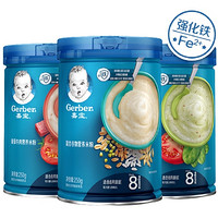 88VIP：Gerber 嘉宝 婴幼儿米粉 蔬菜+牛肉+谷物250g*3罐