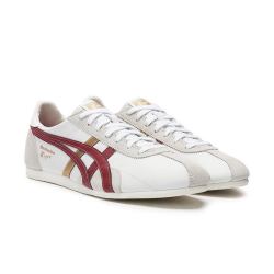 Onitsuka Tiger 鬼塚虎 轻便舒适经典透气男女款复古休闲鞋 RUNSPARK D201L 米白色/红色 41.5