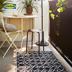IKEA 宜家 MARIUS玛留斯凳北欧简约黑色白色餐厅可摞叠圆凳椅子凳子