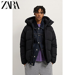 ZARA 06985303800 男装连帽棉服面包服夹克外套