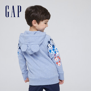 Gap男幼童法式圈织软卫衣468394米奇童装运动开衫 浅蓝色 80cm(80cm(12-18月))