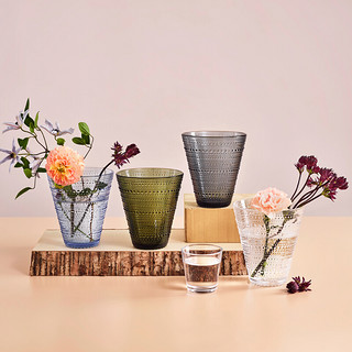 Iittala 露珠系列 玻璃杯 300ml*2 雨水色