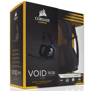 USCORSAIR 美商海盗船 VOID PRO USB Carbon 耳罩式头戴式有线耳机 黑色 USB口