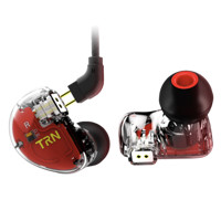 TRN V30 入耳式挂耳式圈铁有线耳机 透黑色 3.5mm +蓝牙线
