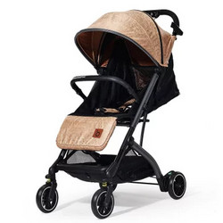 Bebeeru 婴儿推车可坐可躺轻便折叠高景观新生儿童宝宝手推车QZ1pro(黄色 1)