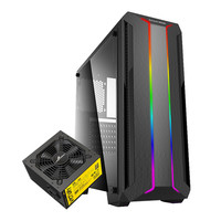 Great Wall 长城 GW-ATX500BL 直出线版 金牌(90%)非模组ATX电源 500W+熠Y-05机箱