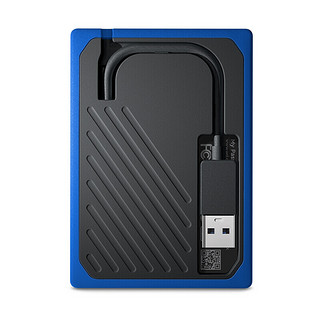 Western Digital 西部数据 My Passport Go系列 WDBMCG5000ABT-CESN USB 3.0 移动固态硬盘 500GB USB-A 钴蓝色