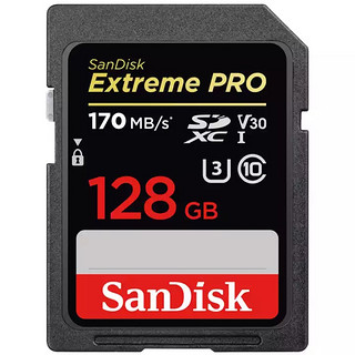 闪迪（SanDisk）高速存储卡128GB SD存储C10至尊版 读速170MB/s 写速90MB/s捕捉4K超高清