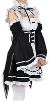 适合Maid Costume Cosplay 小号黑色