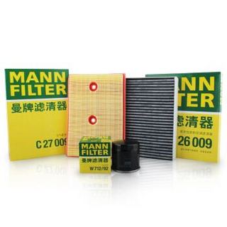 MANNFILTER 曼牌滤清器 MANN 曼牌 C27009+w712/92+cuk26009 三滤套装