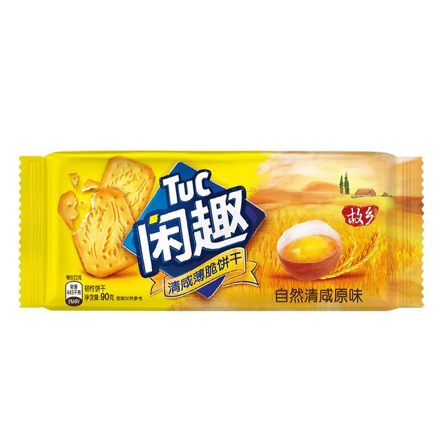 闲趣 韧性饼干 自然清咸原味 90g
