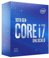 intel 英特尔 Intel 英特尔 Core i7-10700KF 台式机处理器 8 核高达 5.1 GHz 解锁 无处理器显卡 LGA1200