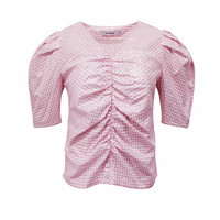 Ann teano 莫奈花园系列 女士短袖衬衫 AT20SS-T026PK 粉色 S