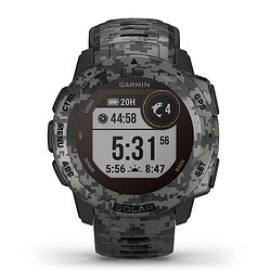 GARMIN 佳明 Instinct本能系列 智能运动手表 迷彩灰 45x45x15.3mm 太阳能迷彩版