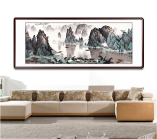 白雪石《千峰竞秀》218×103cm 国画山水画 办公室书房字画风景风水