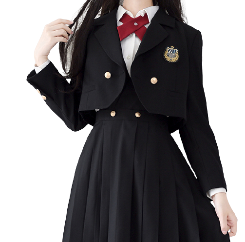 青花鱼的梦 王 JK制服 西式制服 女士西服外套 黑色 S