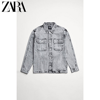 ZARA 06045454802 男装酸洗牛仔衬衫