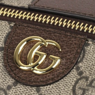 GUCCI 古驰 OPHIDIA系列 女士帆布化妆包 548393 K5I5G 8358 棕色