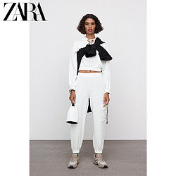 ZARA 00264058250 女装垂性薄款短卫衣