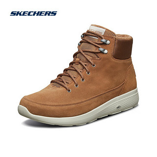 斯凯奇 Skechers短靴男 舒适保暖绒毛高帮鞋661026 CSNT栗色 43.5