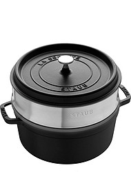 staub 珐宝 Staub 26cm带蒸屉 黑色