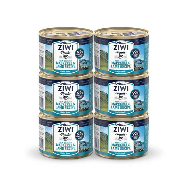 ZIWI 滋益巅峰 猫主食罐185g*6罐马鲛鱼羊肉主食湿粮成猫幼猫通用新西兰原装进口