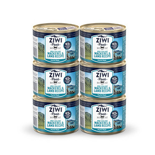 ZIWI 滋益巅峰 猫主食罐185g*6罐马鲛鱼羊肉主食湿粮成猫幼猫通用新西兰原装进口