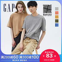 Gap 盖璞 男装纯棉T恤夏季新款情侣装男女同款上衣硬质短袖