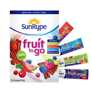 移动端：SunRype加拿大水果棒无添加糖果丹皮儿童婴儿宝宝零食水果条72条