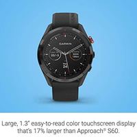 GARMIN 佳明 Garmin 佳明 Approach S62 高级高尔夫 GPS 手表,内置虚拟表壳,绘图和全彩色屏幕010-02200-02