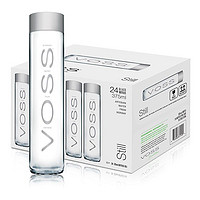 VOSS 芙丝 挪威原装进口 矿泉水375ml*24 玻璃瓶 整箱装