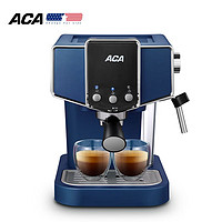 ACA 北美电器 咖啡机意式半自动家用预热商用办公室15bar电磁泵蒸汽打奶泡AC-EJ12C