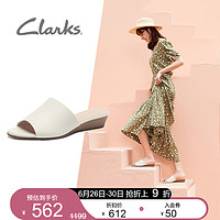 Clarks 其乐 女鞋夏季时尚百搭露趾小坡跟拖鞋简约透气休闲凉拖女