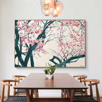 李士运 花深无地 新中式巨幅客厅装饰画水墨禅意挂画 120x80cm