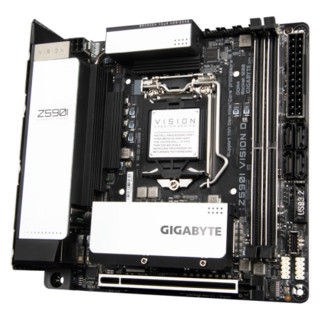 GIGABYTE 技嘉 Z590itx主板CPU套装i5/i7 10600KF/11600/10700KF/10900K Z590I VISION D 迷你雪鹰 i7 11700