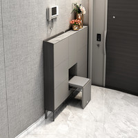 海森威意式轻奢鞋柜超薄家用门口大容量翻斗入户玄关柜窄鞋柜门外