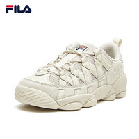 FILA FUSION 斐乐复古篮球鞋男2021夏季新款潮流低帮休闲运动鞋 米色-AG 39