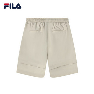 FILA x Pepe Shimada 斐乐男士梭织五分裤2021夏秋新款短裤沙滩裤 浅亮卡其-LK 170/80A/M