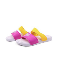 NIKE 耐克 Benassi Duo Ultra Slide 女子拖鞋 819717-102 白/玫红/黄 36.5