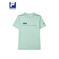 FILA ATHLETICS 斐乐男士短袖T2021夏秋新款圆领休闲半袖衫 薄雾灰-GY 165/88A/S