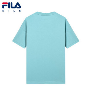 FILA KIDS斐乐童装男童短袖T恤2021夏季新款儿童潮流上衣休闲装 蓝绿色-TQ 130cm