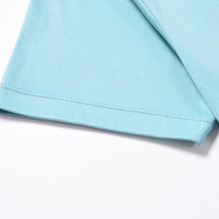 FILA KIDS斐乐童装男童短袖T恤2021夏季新款儿童潮流上衣休闲装 蓝绿色-TQ 140cm