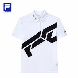 FILA ATHLETICS 斐乐 男士2021年夏季新款运动休闲短袖POLO衫 玉石白匹印（底色玉石白）-ZC 190/108A/XXXL