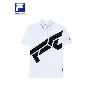 FILA ATHLETICS 斐乐 男士2021年夏季新款运动休闲短袖POLO衫 玉石白匹印（底色玉石白）-ZC 190/108A/XXXL