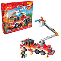 美高 MEGA）城市救援车辆系列小颗粒积木拼装儿童玩具男孩女孩救援车小积木-城市救援消防车GLK54