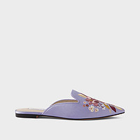 CHARLES & KEITH CK1-70900282-LILAC 女士刺绣花卉尖头穆勒鞋