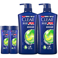 CLEAR 清扬 男士去屑洗发水套装 清爽控油型（720g*2+100g*2）