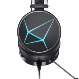 Dareu 达尔优 EH722 震动降噪版 耳罩式头戴式有线游戏耳机 黑色 USB