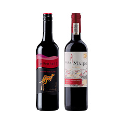 Vina Maipo 迈坡 &黄尾袋鼠联名系列 故乡赤霞珠干红葡萄酒  750ml*2支